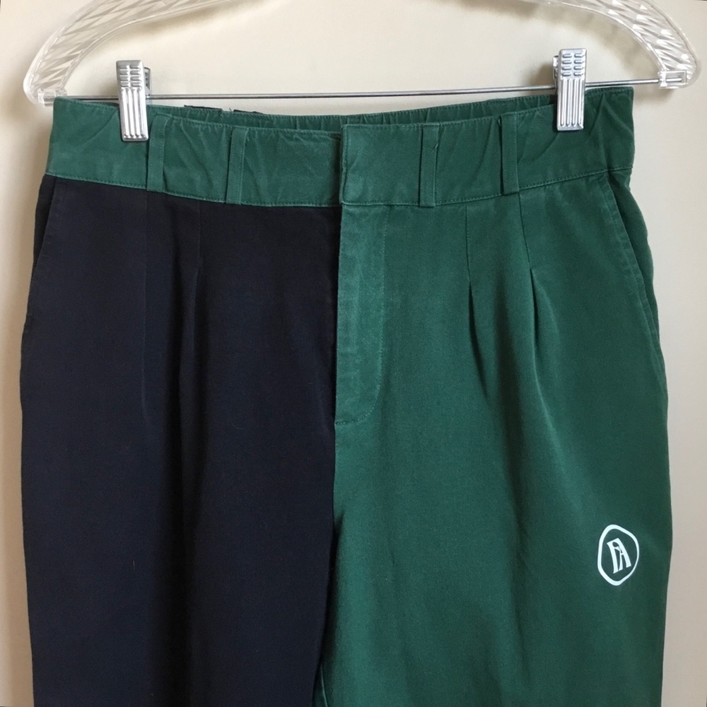 Fore All Laura High Waist Cropped Golf Trousers Green Black Color Block - Picture 5 of 13